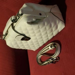 Leather Handbag, quilted.